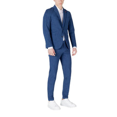 Mulish Blue Cotton Two-Piece Suit