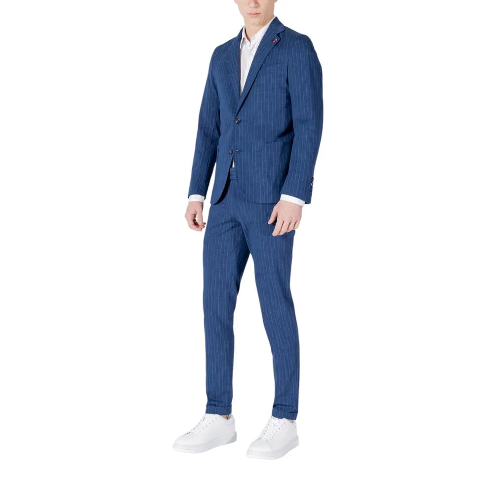 Mulish Blue Cotton Two-Piece Suit