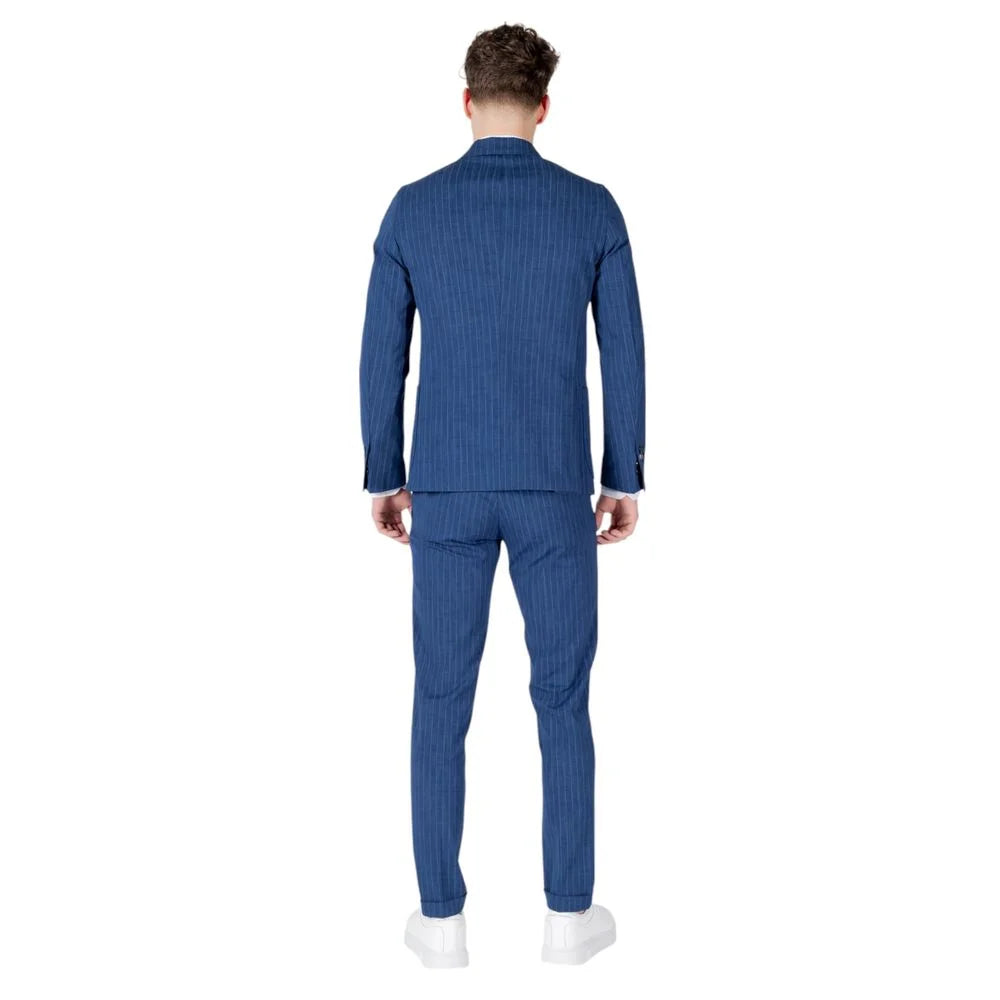 Mulish Blue Cotton Two-Piece Suit