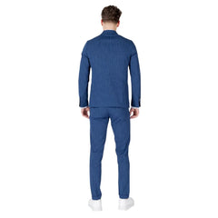 Mulish Blue Cotton Two-Piece Suit