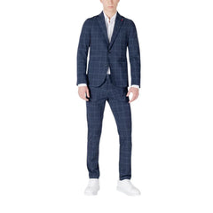 Mulish Blue Cotton Two-Piece Suit