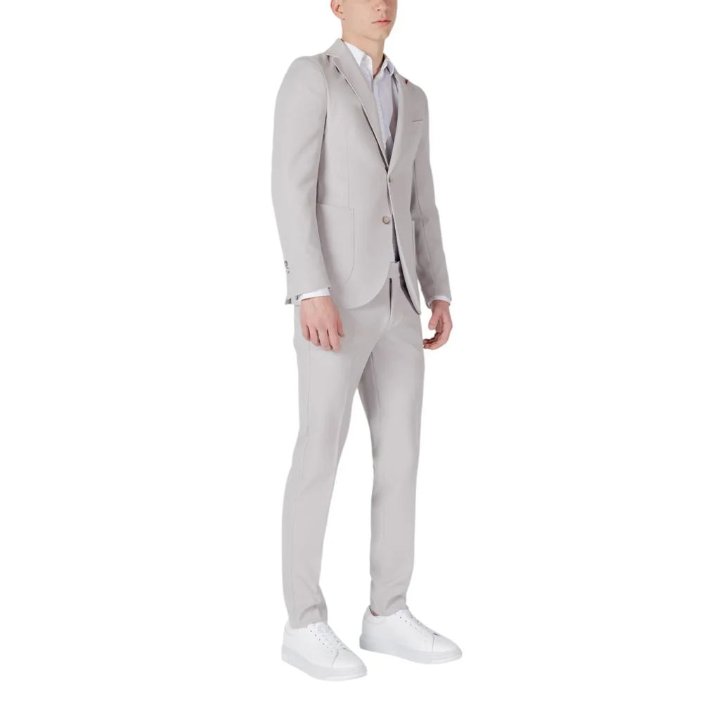 Mulish Gray Polyester Two-Piece Suit - IT56 | 3XL