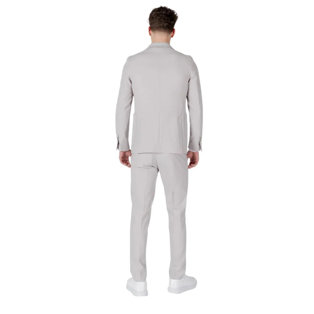 Mulish Gray Polyester Two-Piece Suit - IT56 | 3XL