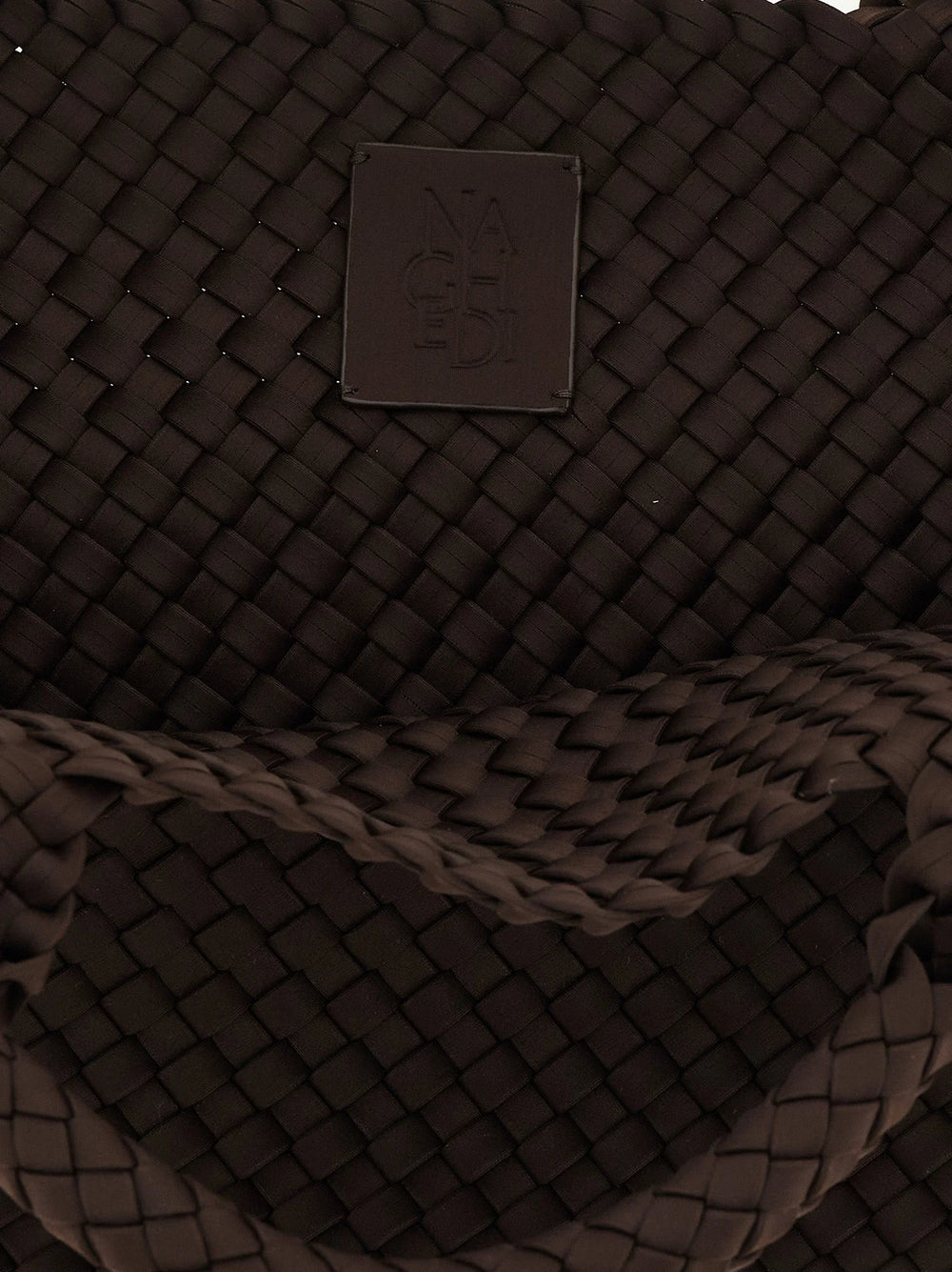 NAGHEDI Brown Neoprene Tote Bag