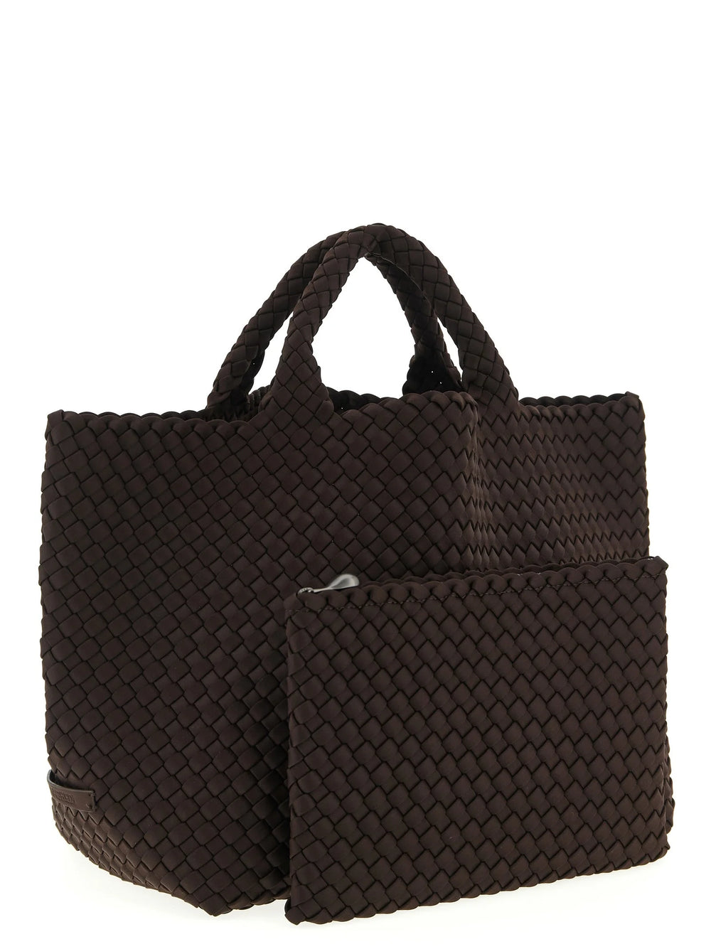 NAGHEDI Brown Neoprene Tote Bag