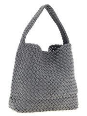 NAGHEDI Gray Nylon Shoulder Bag