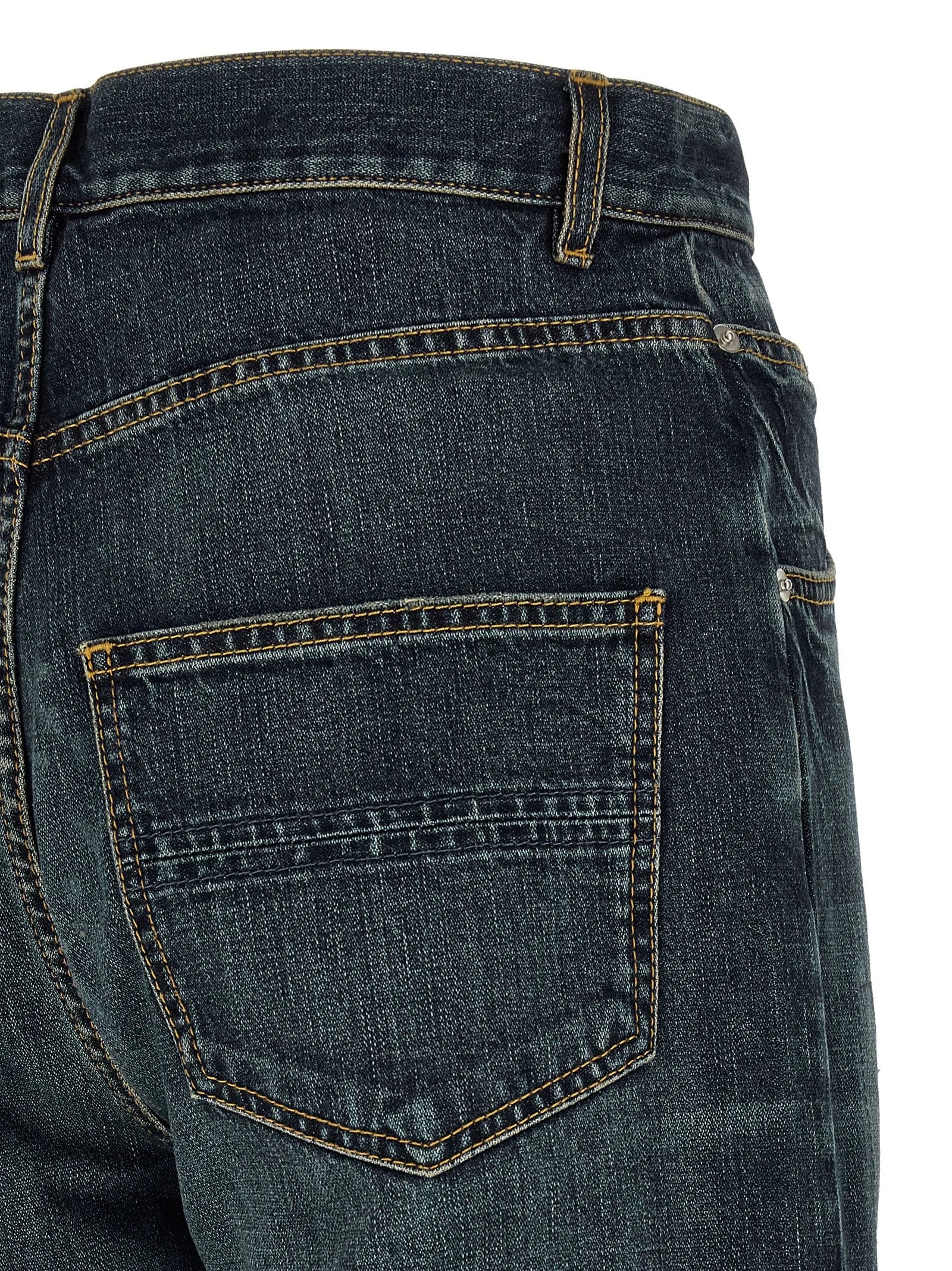Namacheko Blue Cotton Straight-Leg Jeans