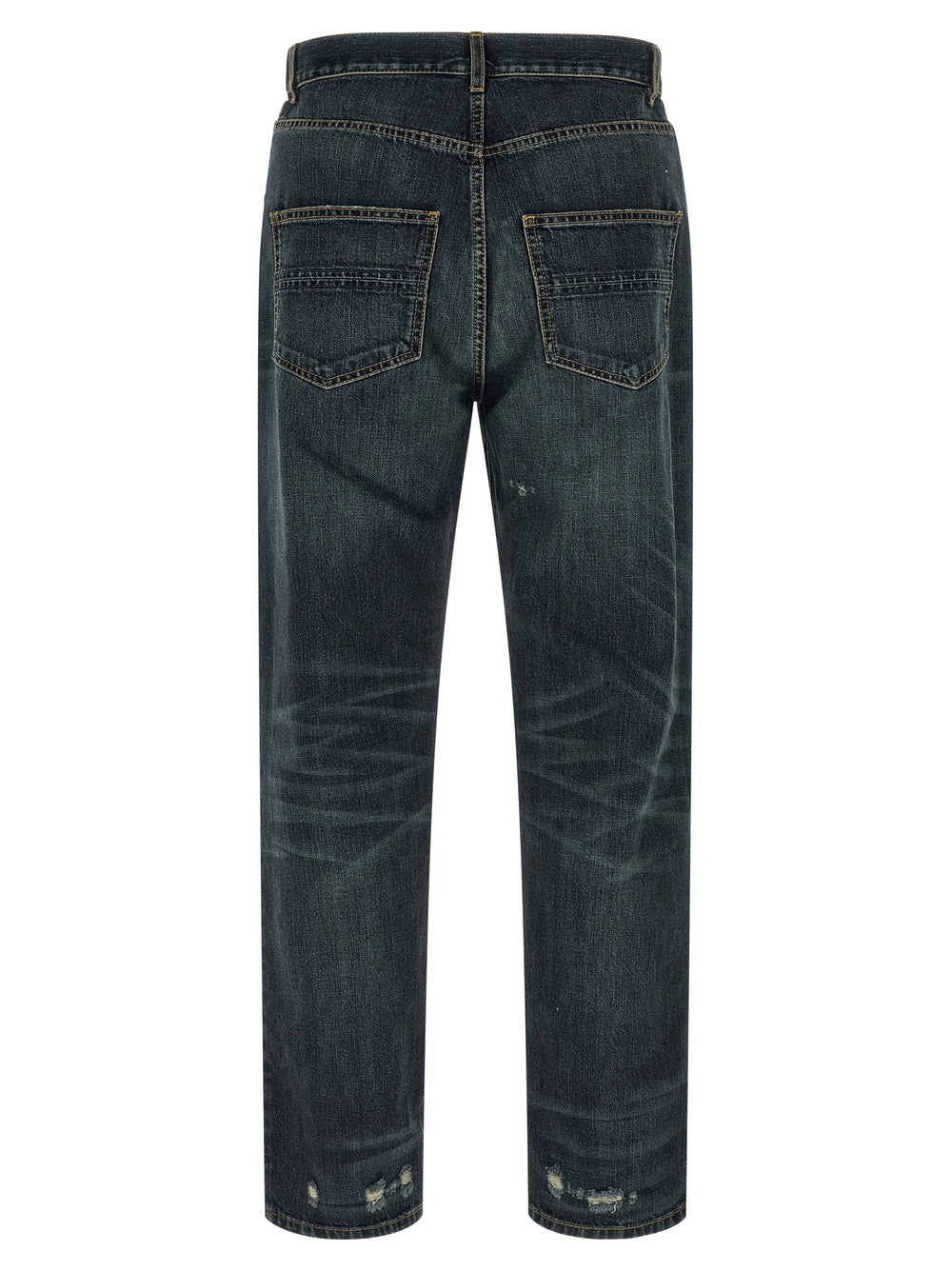 Namacheko Blue Cotton Straight-Leg Jeans