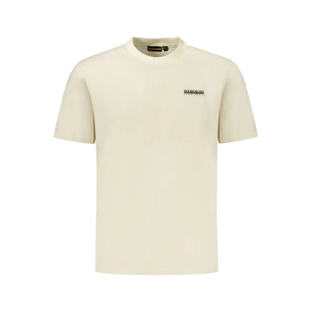 Napapijri Beige Cotton Men T-Shirt - T-Shirts