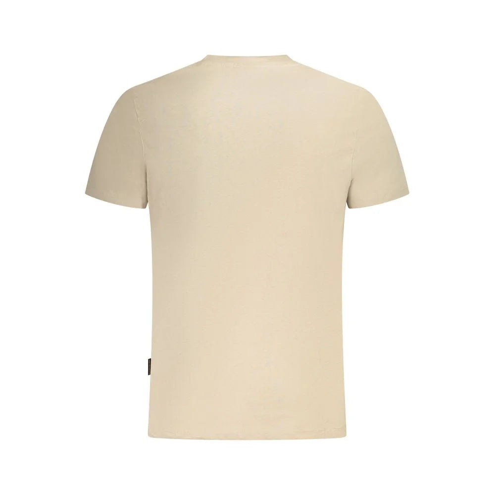 Napapijri Beige Cotton Men T-Shirt - T-Shirts