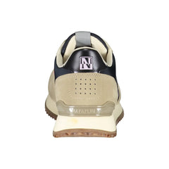 Napapijri Beige Lace-Up Sneakers with Contrasting Details - EU39/US9 - Sneakers