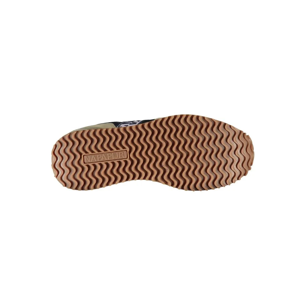 Napapijri Beige Lace-Up Sneakers with Contrasting Details - EU39/US9 - Sneakers