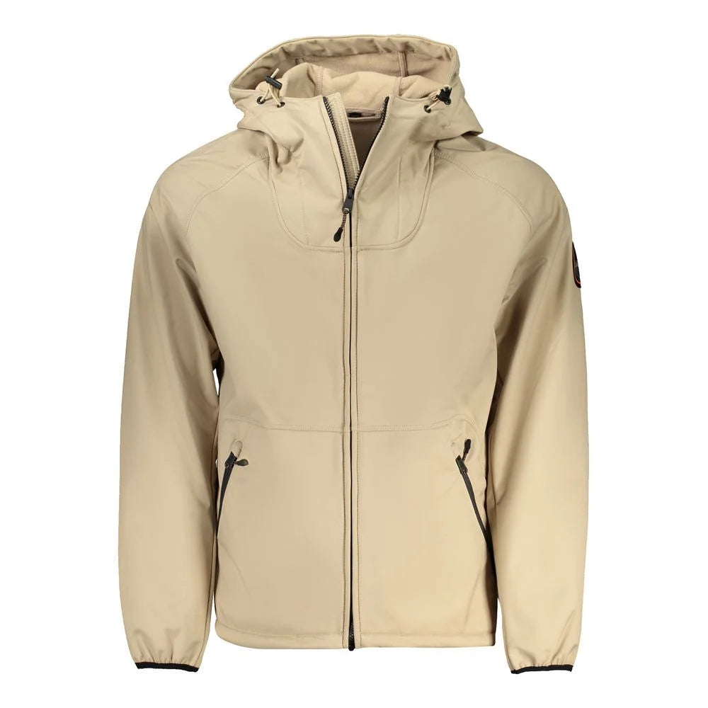 Napapijri Beige Recycled Polyester Men Jacket - S