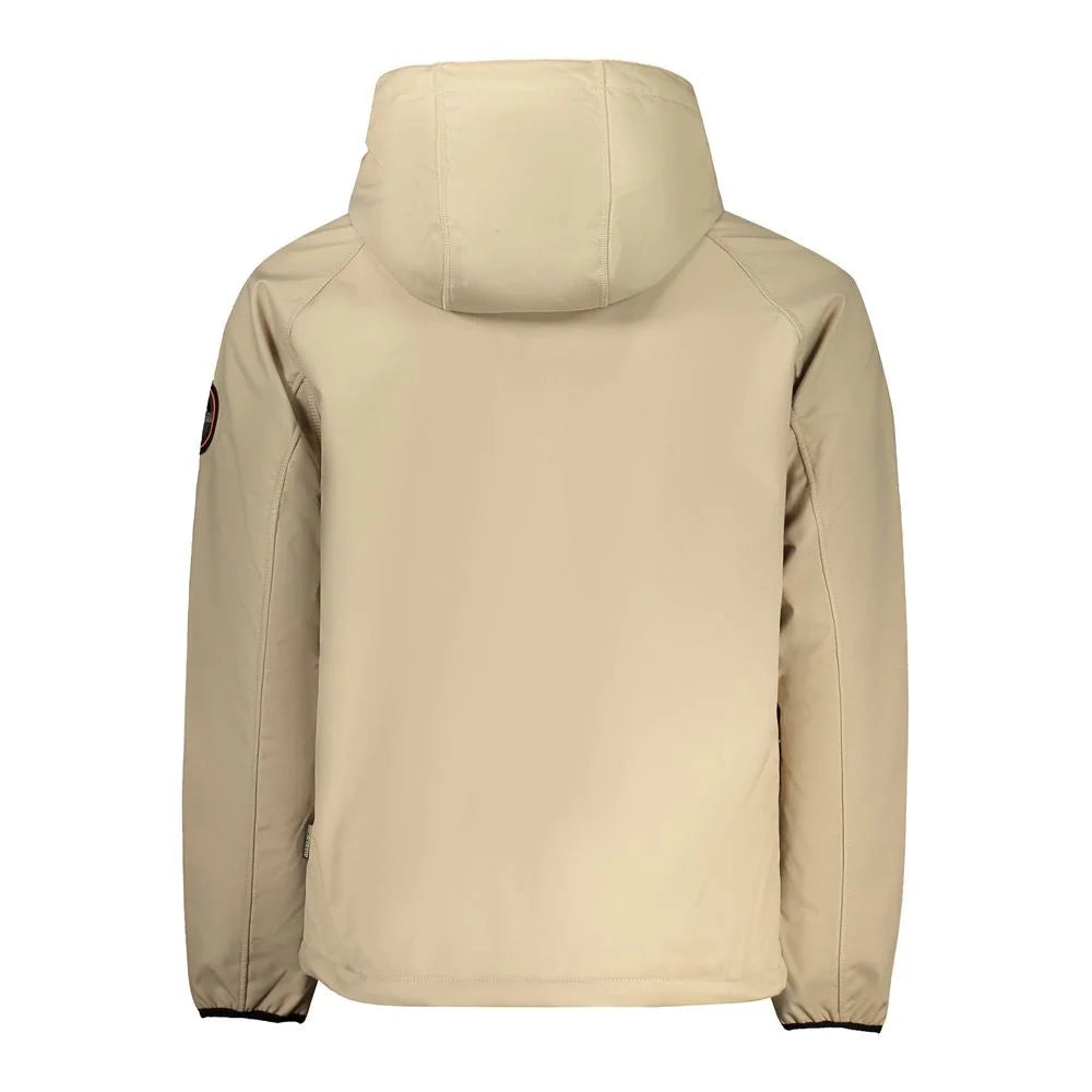 Napapijri Beige Recycled Polyester Men Jacket - S - Sport Jackets