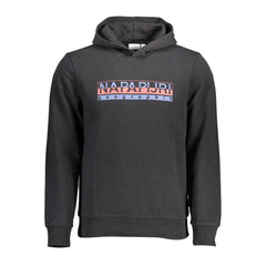 Napapijri Black Cotton Men Hoodie - XXL - Hoodies