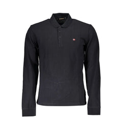 Napapijri Black Cotton Men Polo Shirt - S - Polos