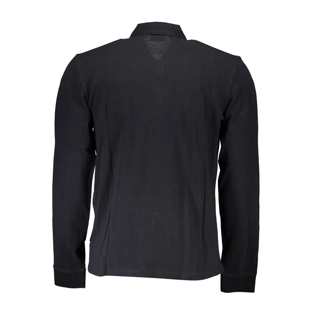 Napapijri Black Cotton Men Polo Shirt - S - Polos