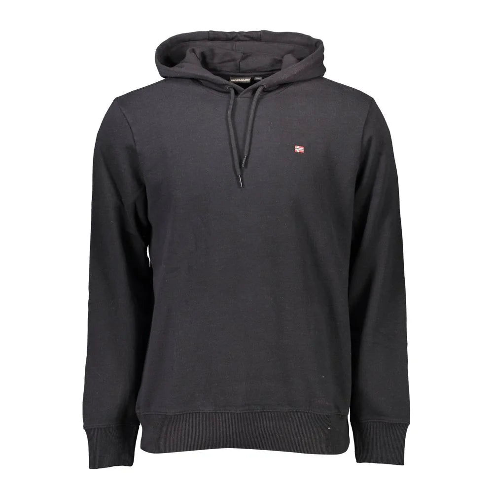 Napapijri Black Cotton Men Sweater - Hoodies