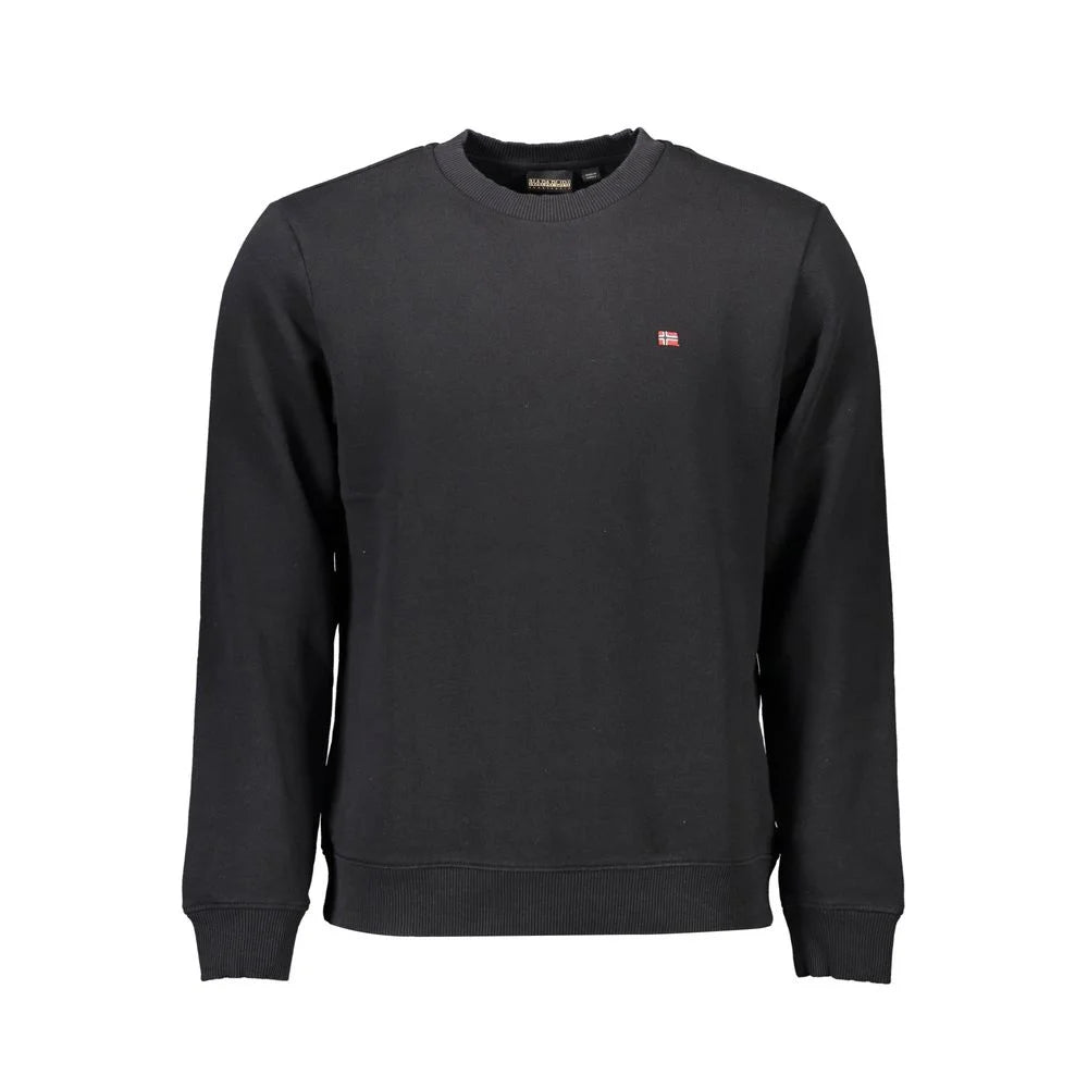 Napapijri Black Cotton Men Sweater - Sweatshirts