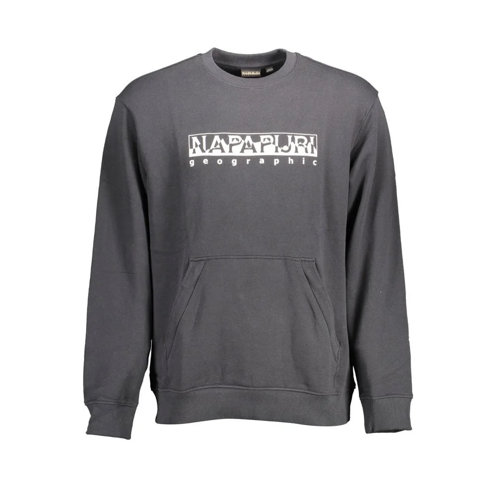 Napapijri Black Cotton Men Sweater - Sweatshirts