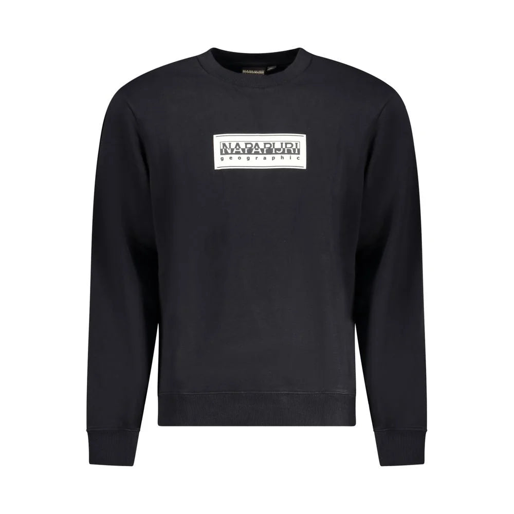 Napapijri Black Cotton Men Sweater - Sweatshirts