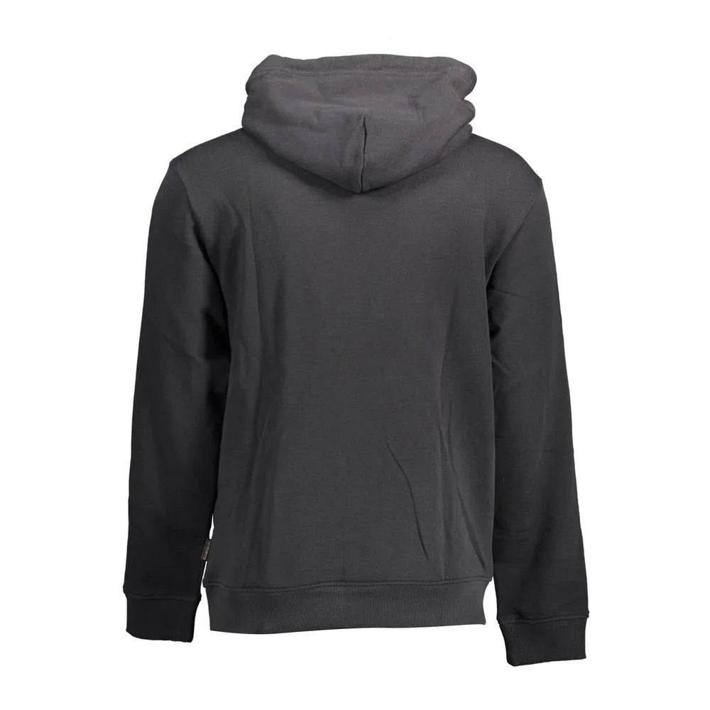 Napapijri Black Cotton Men Sweater - XL - Hoodies
