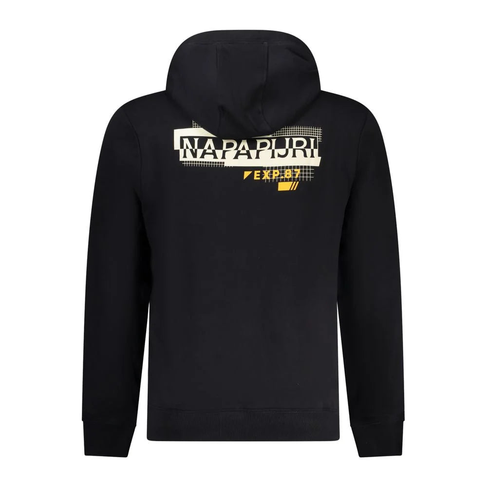 Napapijri Black Cotton Men Sweater - XXL