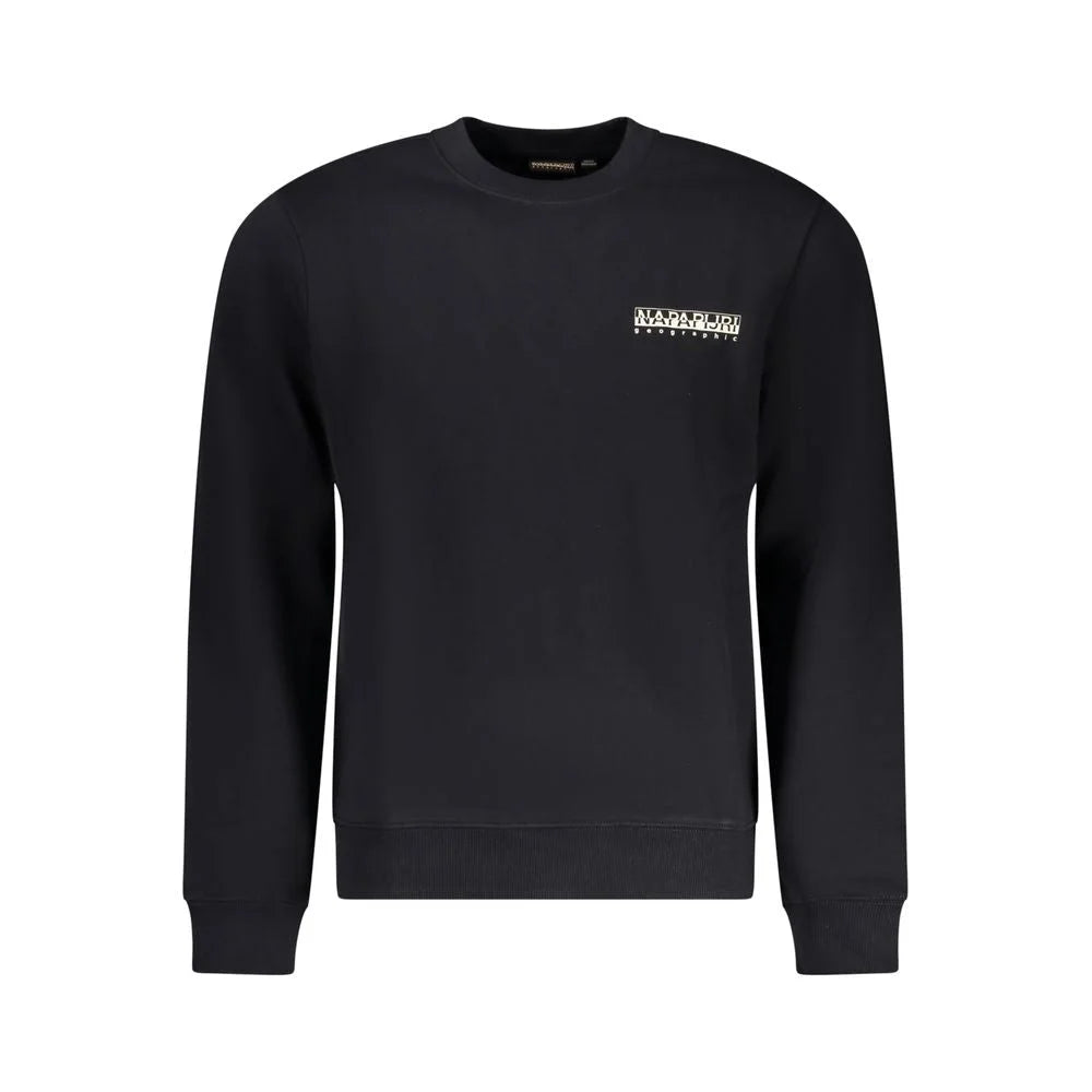 Napapijri Black Cotton Men Sweater - XXL