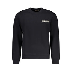 Napapijri Black Cotton Men Sweater - XXL
