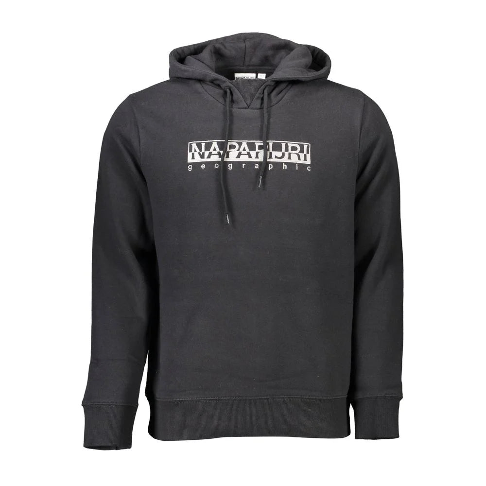 Napapijri Black Cotton Men Sweater - XXL - Hoodies