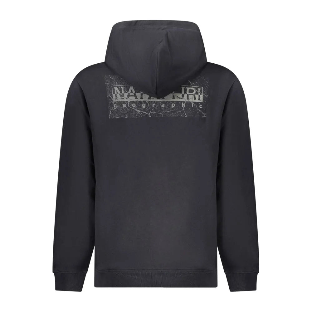 Napapijri Black Cotton Men Sweater - XXL - Hoodies