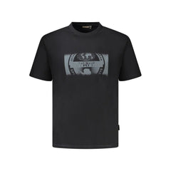Napapijri Black Cotton Men T-Shirt - M