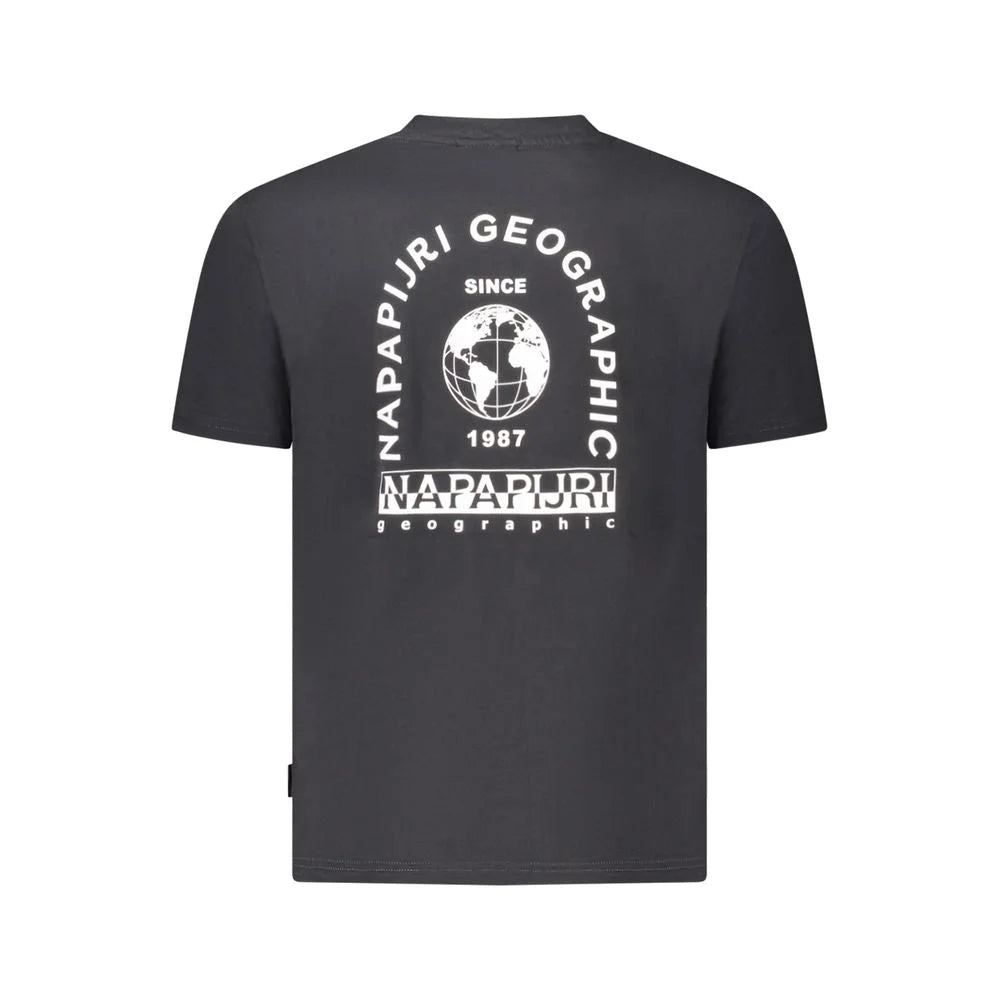 Napapijri Black Cotton Men T-Shirt - T-Shirts