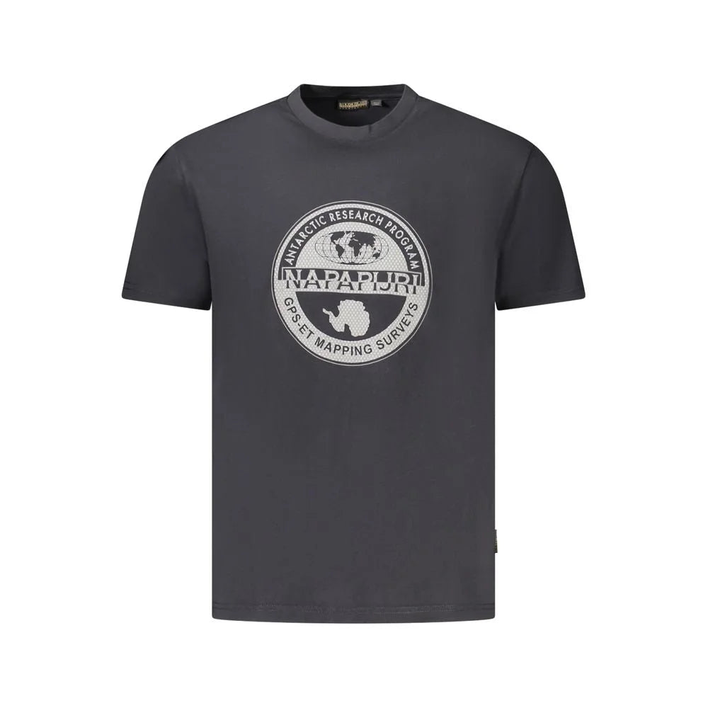 Napapijri Black Cotton Men T-Shirt - T-Shirts