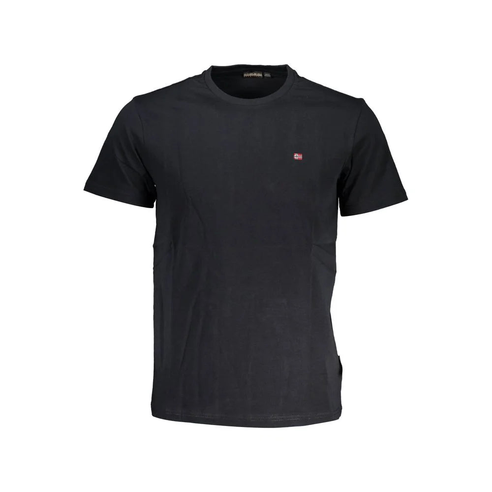 Napapijri Black Cotton Men T-Shirt - T-Shirts