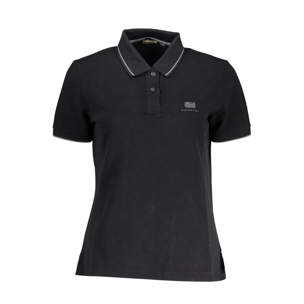 Napapijri Black Cotton Women Polo Shirt - Polos
