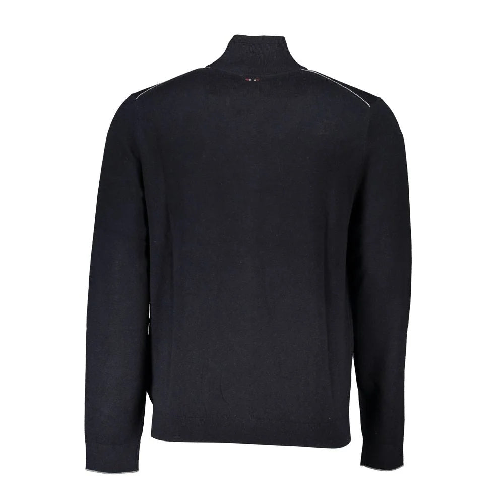 Napapijri Black Fabric Sweater - Cardigans