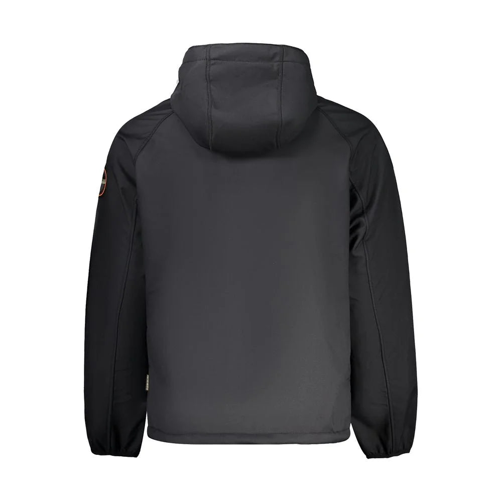 Napapijri Black Recycled Polyester Men Jacket - S