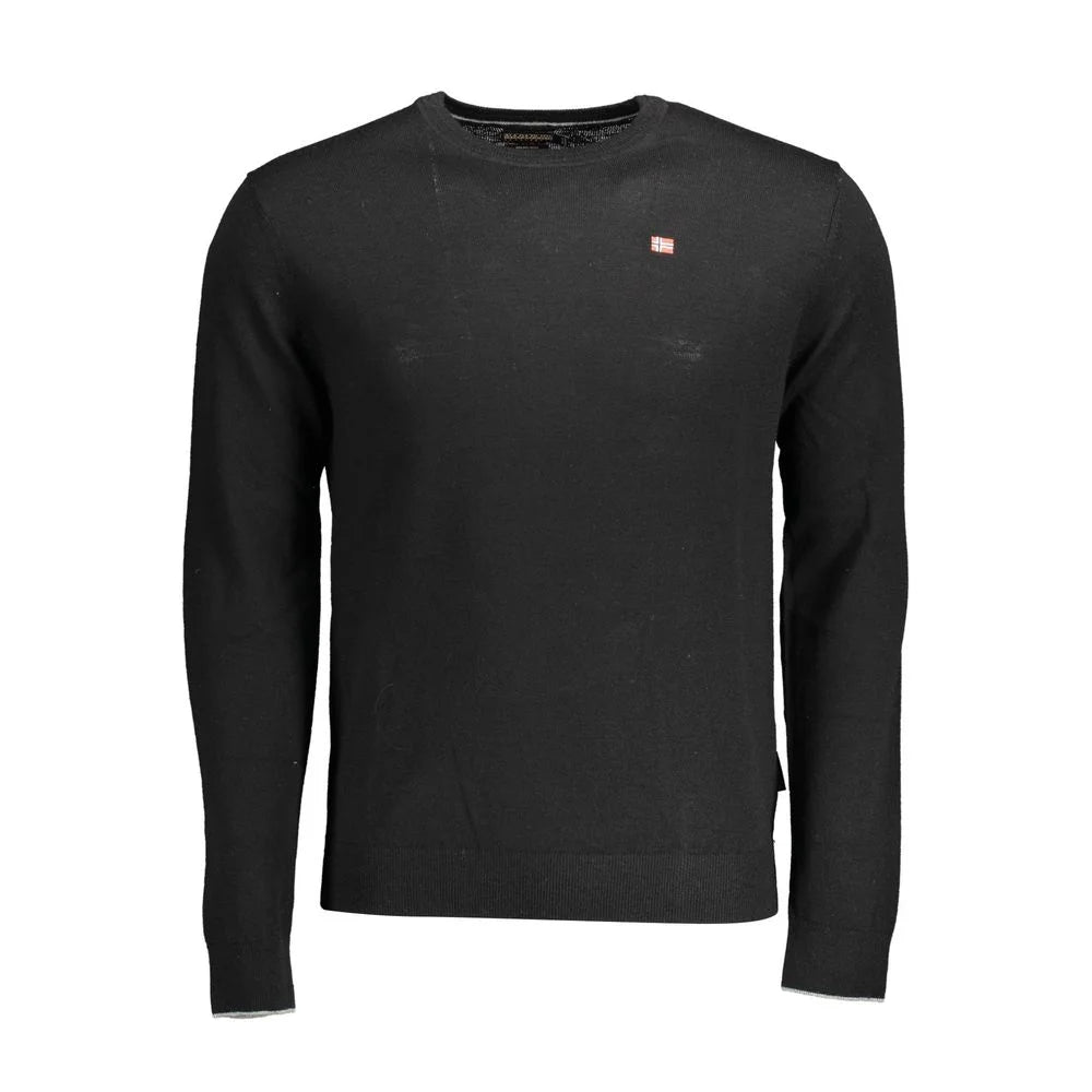 Napapijri Black Wool Men Sweater - Sweaters