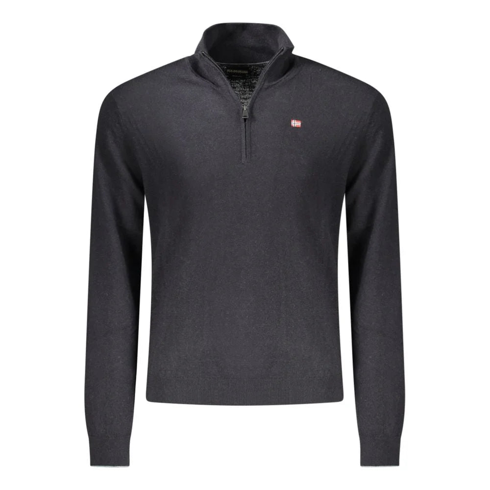 Napapijri Black Wool Men Sweater - Sweaters
