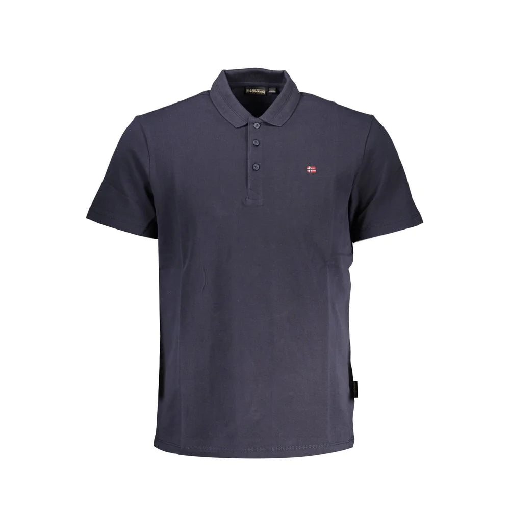 Napapijri Blue Cotton Men Polo - M - Polos