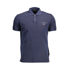 Napapijri Blue Cotton Men Polo Shirt - Polos