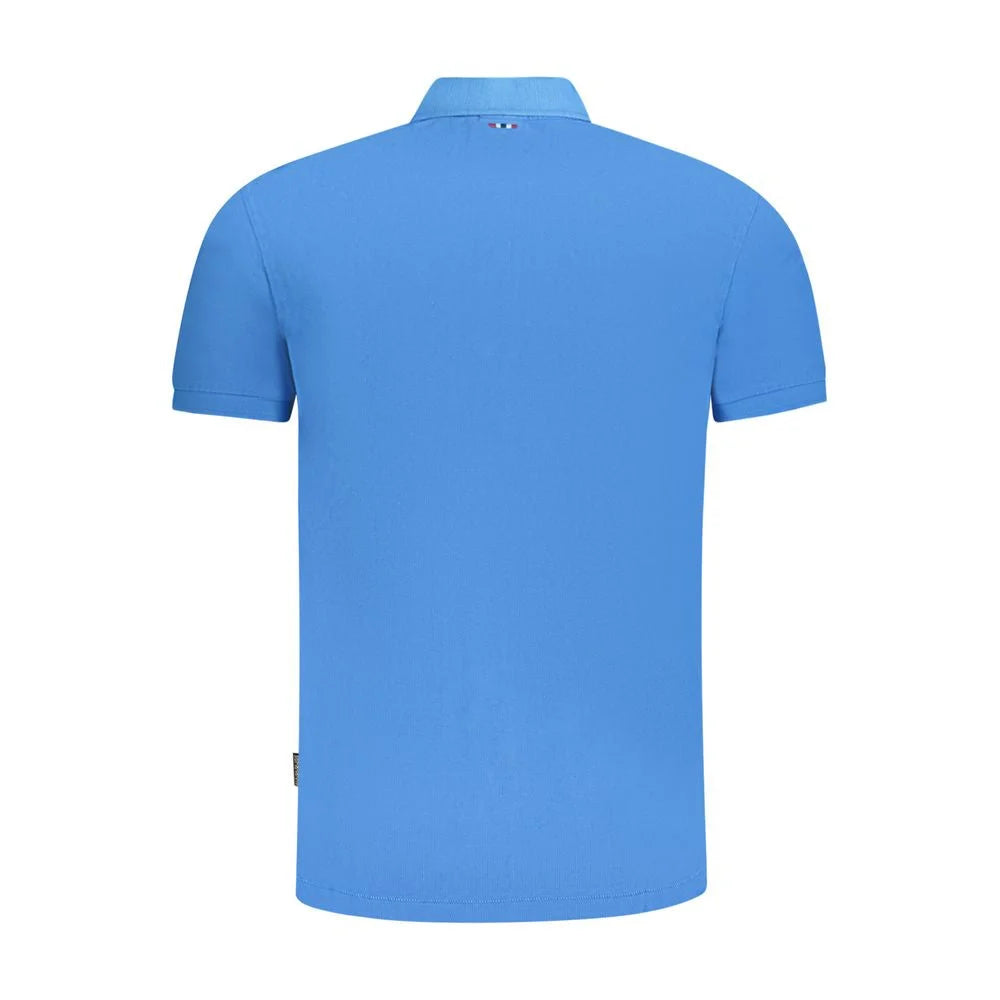 Napapijri Blue Cotton Men Polo Shirt - S - Polos