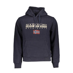 Napapijri Blue Cotton Men Sweater - Hoodies