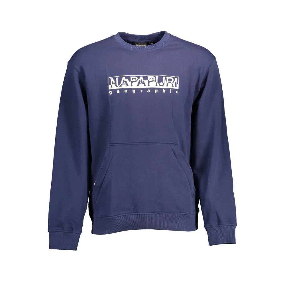 Napapijri Blue Cotton Men Sweater - Sweatshirts