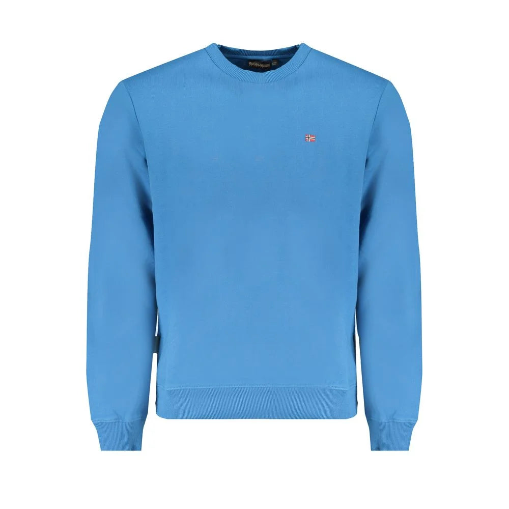 Napapijri Blue Cotton Men Sweater - Sweatshirts