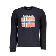 Napapijri Blue Cotton Men Sweater - Sweatshirts
