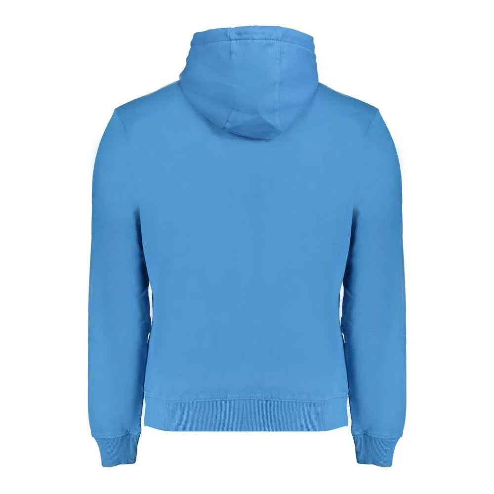 Napapijri Blue Cotton Men Sweater - XXL - Hoodies