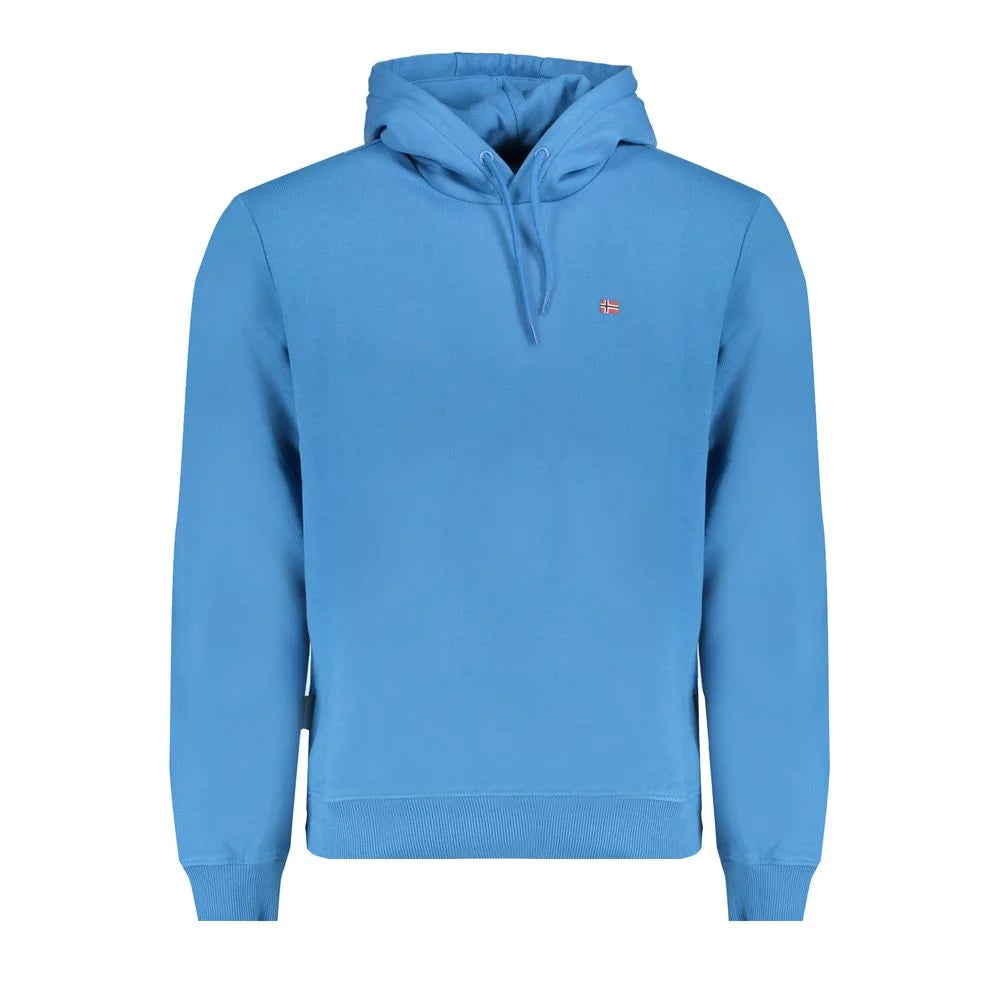 Napapijri Blue Cotton Men Sweater - XXL - Hoodies