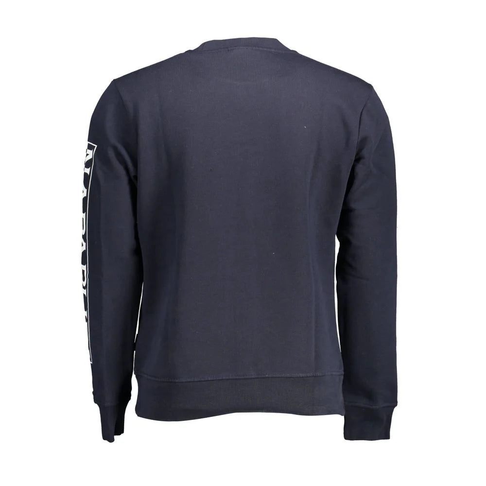 Napapijri Blue Cotton Men Sweater - XXL - Sweatshirts